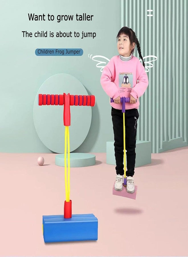 TECH LOGO ELECTRONICS ألعاب عصا القفز من TECH LOGO ELECTRONICS للأولاد والبنات، عصا قفز إسفنجية مع صوت للأطفال الصغار من عمر 3 سنوات فما فوق، عصا قفز بنجي، ألعاب داخلية وخارجية (أزرق) - Image 5